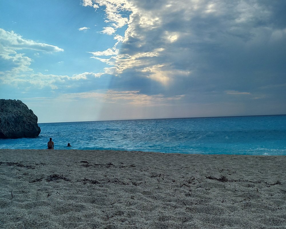 Lefkada coastline with turquoise waters and white cliffs